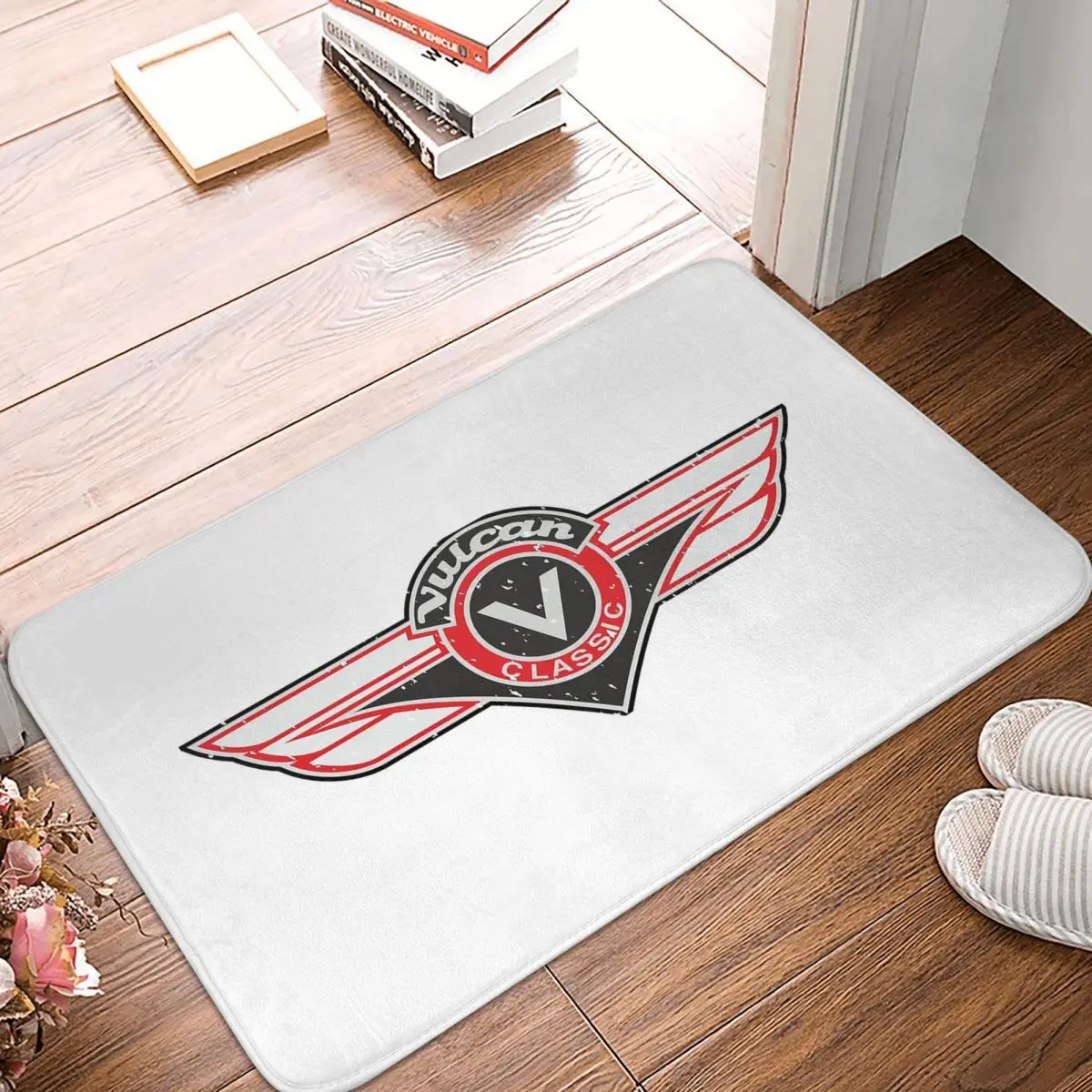 Vulcan VN Motorcycle Classic Logo Worn Non-slip Doormat Floor Mat Washable Carpet Rug for Kitchen Entrance Bedroom Footpad Mats