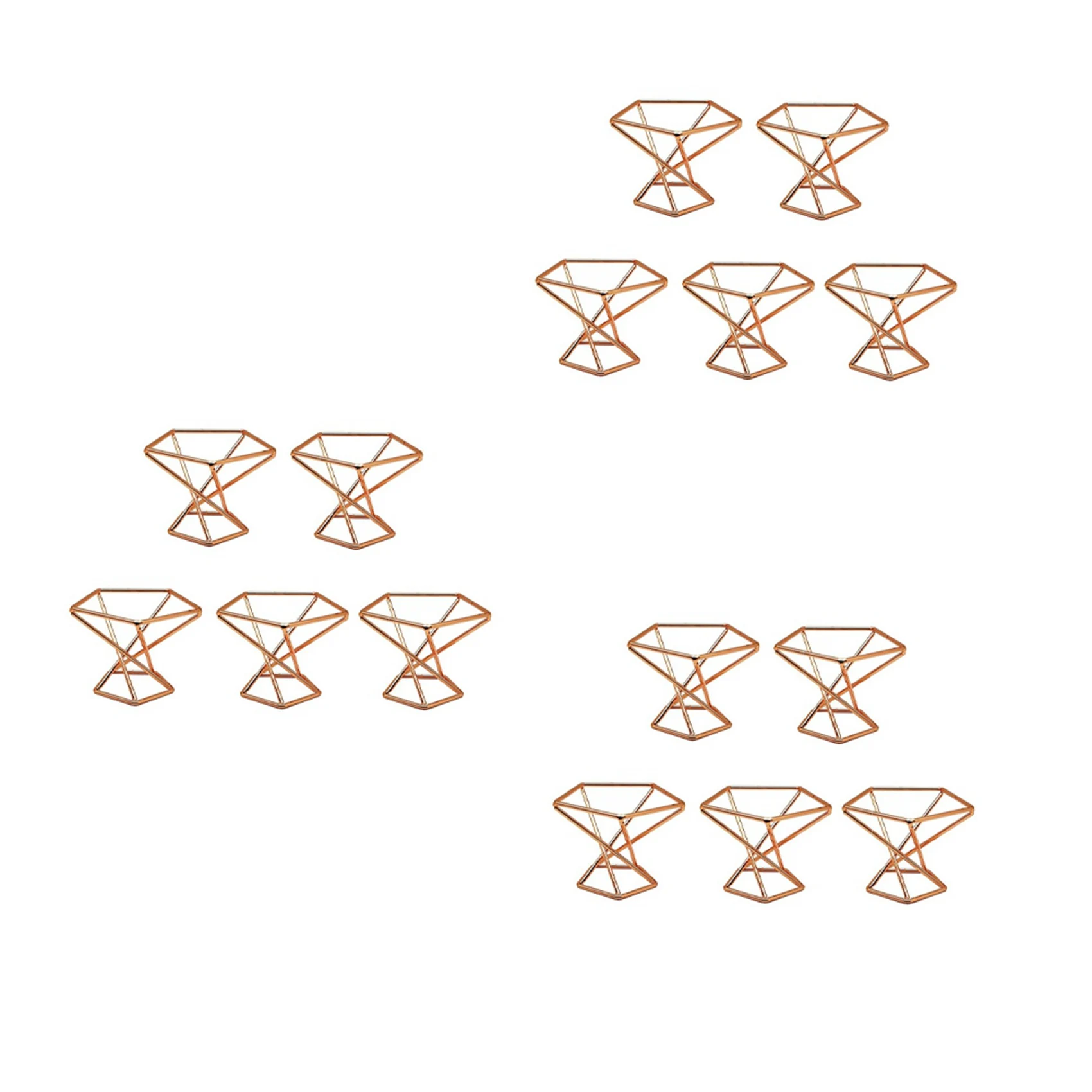 YWDZ-Pack 15 حامل نباتات هوائية حامل نباتات الهواء Tillandsias عرض حاوية نباتية لتنقية الهواء حامل السرخس الهوائي، ذهبي وردي #3