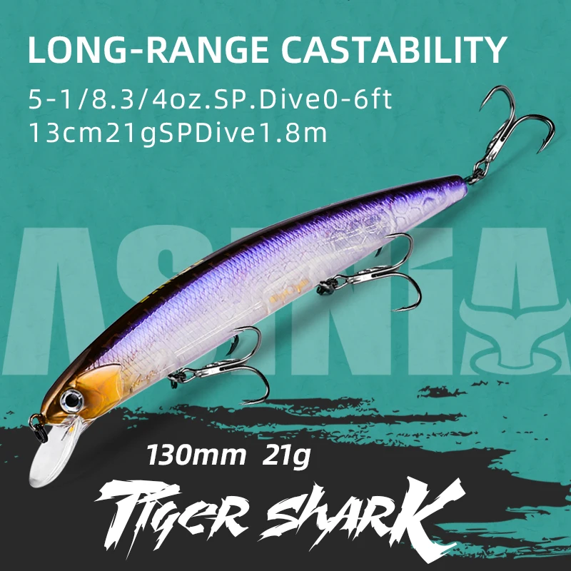 ASINIA 13cm 21g SP depth1.8m Top fishing lures Wobbler hard bait quality professional minnow for fishing tackle