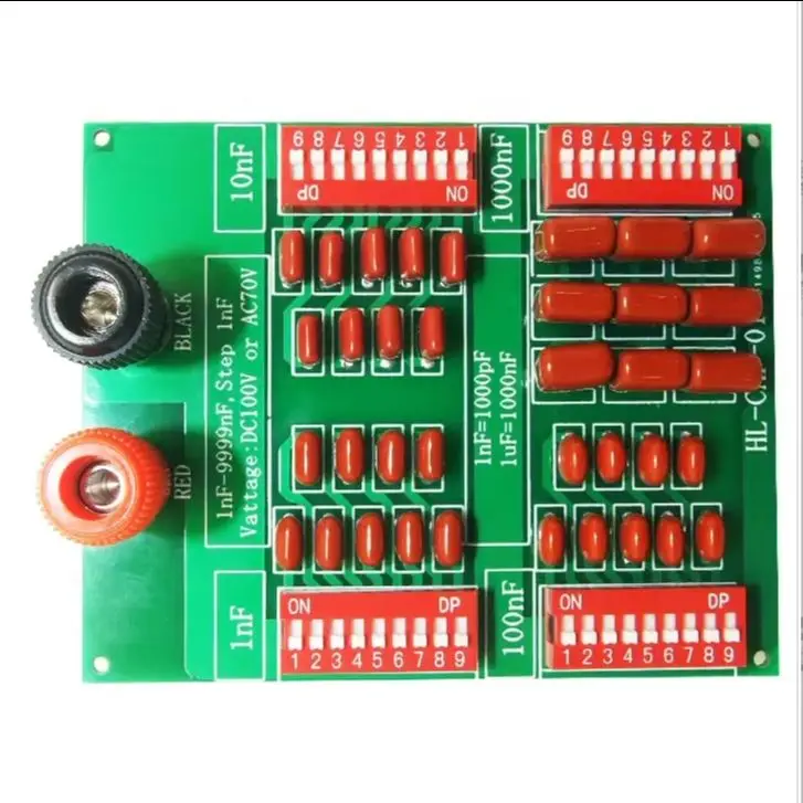 1nF to 9999nF Step-1nF Four Decade Programmable Capacitor Board DIN Rail Mount CAP Board