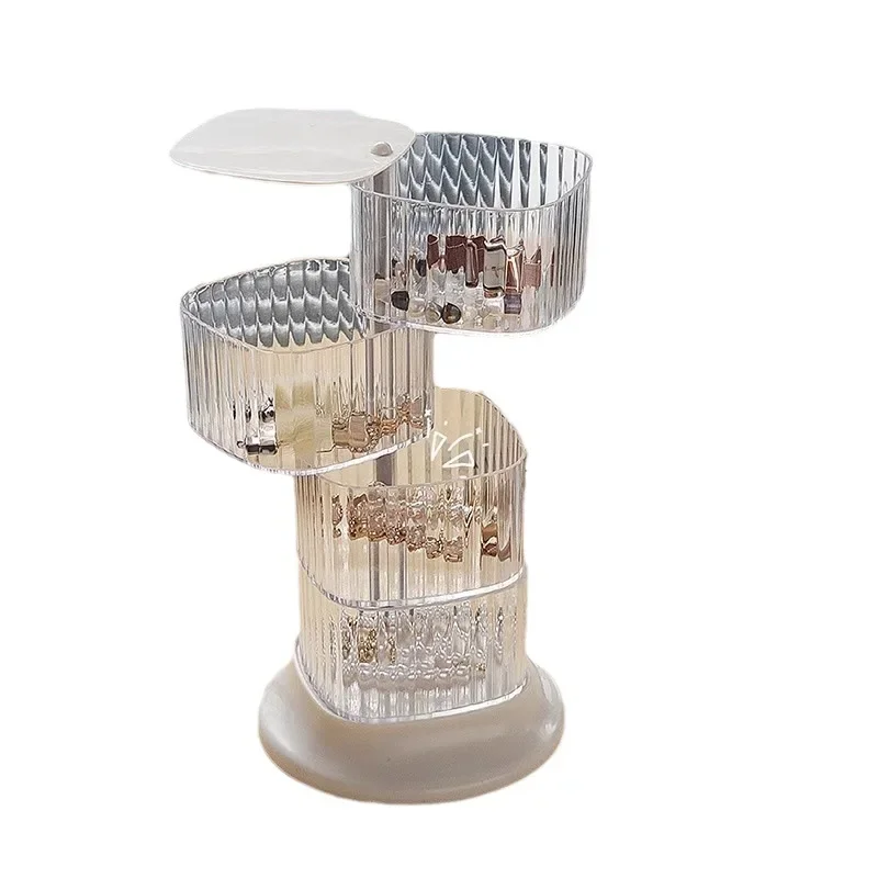 Вращающаяся шкатулка для хранения ювелирных изделий, высококачественные изысканные серьги, серьги-гвоздики, ожерелье, Ручные украшения, шпильки, 2023 г.