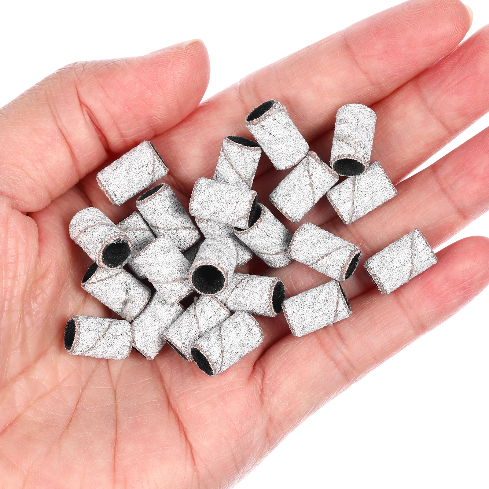 100 pcs Nail Polisher Sanding Bands Drill Tools Fine Bits Gel Nails Professional Accessories Corundum Durable Natural Artificial