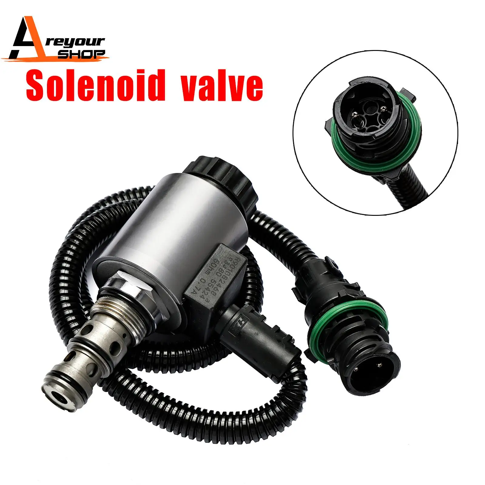 

Areyourshop 15066984 11144019 Solenoid Valve for Volvo Wheel Loader L90E L110E L120E L220D