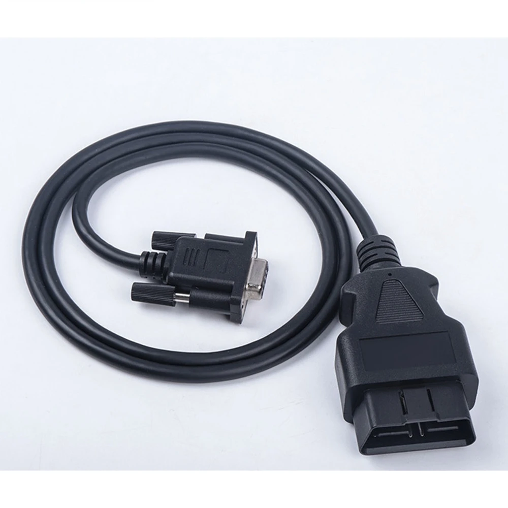 أحدث obd 16pin إلى DB9 RS232 المنفذ التسلسلي تمديد خط الذكور 16 دبوس DB 9pin Obd2 موصل 9 دبوس أنثى سيارة Obd 2 مهائي كابلات
