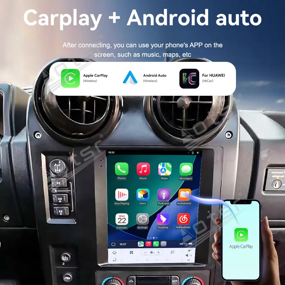 2026,10.4 안드로이드 13 허머 H2,2004-2007용, GPS 내비게이션 카플레이 카 라디오 터치 스크린 MTK 멀티미디어 플레이어 4G 맞춤형