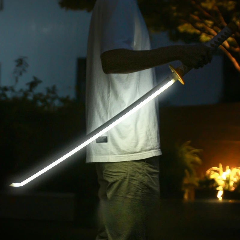 ดาบคาตานะ 100 ซม. ดาบพิฆาตอสูร อนิเมะ ของสะสม ดาบซามูไรเรืองแสง ทันจิโร่ คอสเพลย์ อุปกรณ์ประกอบฉาก มีด อาวุธ โมเดล พลาสติก ของเล่น