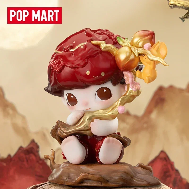 

POP MART DIMOO Golden Peach Pressing Branches: Серия аниме-фигурок в закрытых коробках, милые куклы-игрушки, украшения