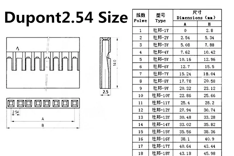 10CM 20/30/50/100CM 40-Pin Dupont-Kabel Stecker auf Stecker, Stecker auf Buchse, Buchse auf Buchse Jumper-Kabel Dupont-Kabel für Arduino DIY KI – Detail 1