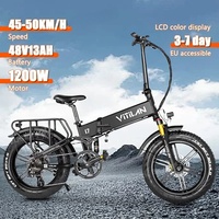 Vitilan I7 Pro 3.0 Foldable  20*4.0 Inch Fat Tire 750W(Peak value 1200W) Motor 48V 20Ah Removable Battery Ebike