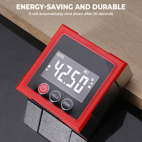 Mini Electronic Digital Protractor Magnetic Laser Inclinometer Professional Digital Display Angle Gauge Rechargable Level Box