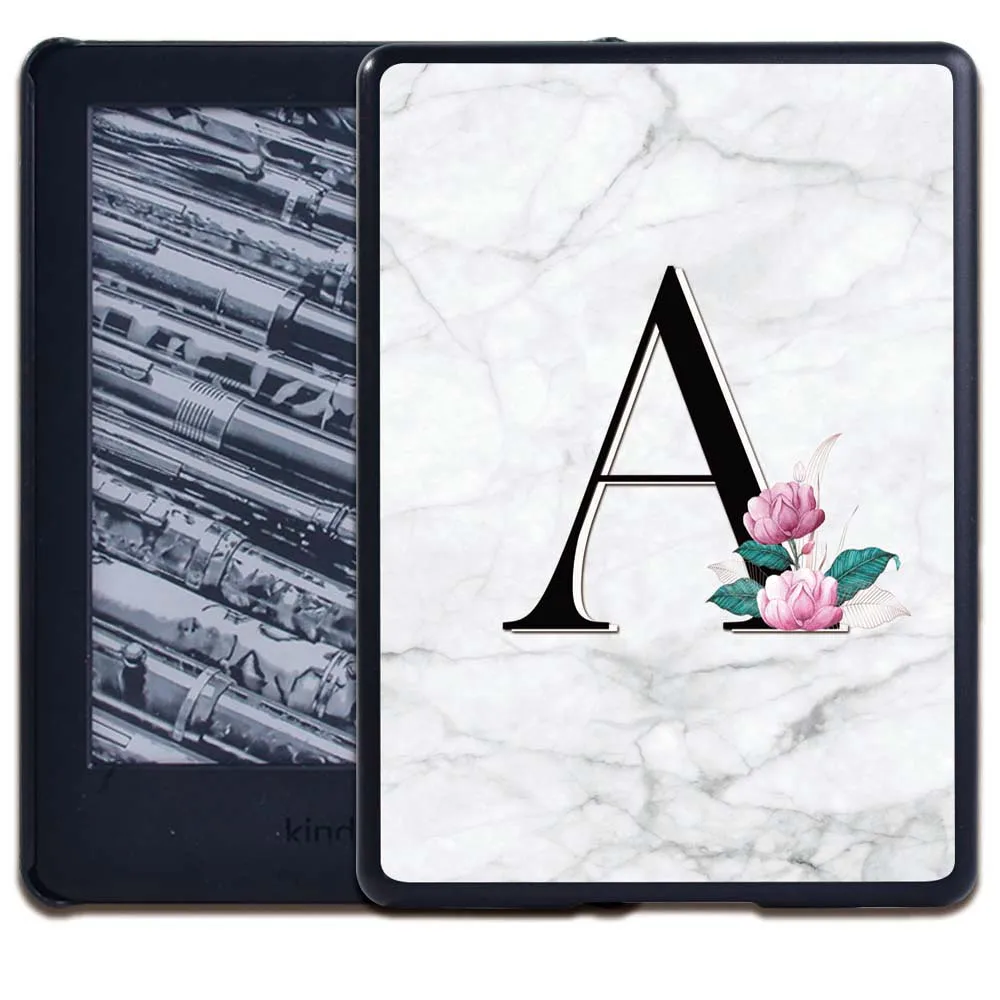 Tablet Case for Paperwhite 4 /Kindle 10th Gen /Kindle 8th Gen /Paperwhite 1 2 3 Anti-fall Whitemarble Print Back Shell