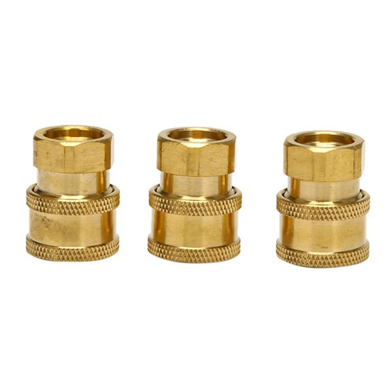 

3 Pcs Pressure Washer Coupler, Quick Connect Fittings 1/4 Inch Quick Coupler Female NPT Socket Easy Install Easy To Use