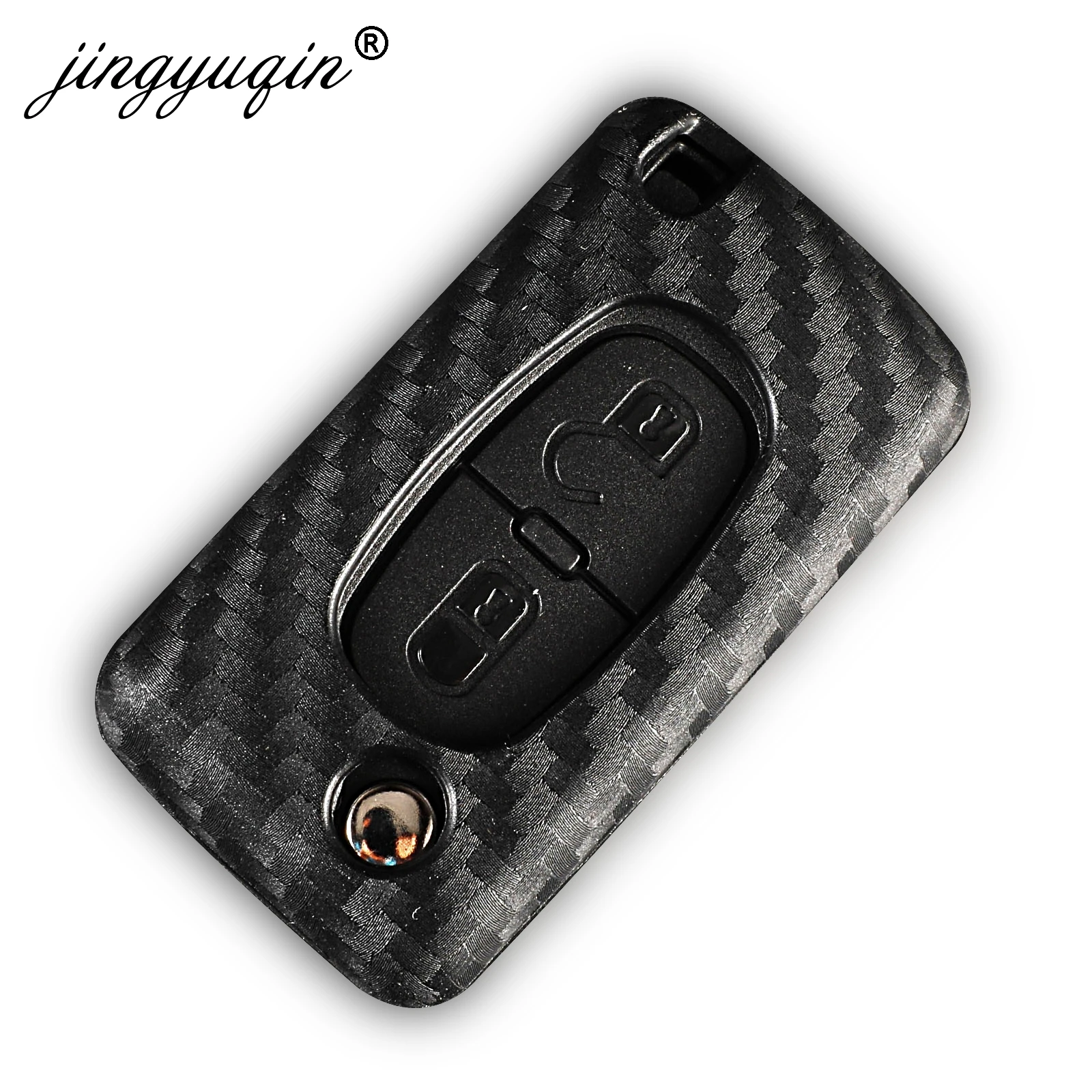 Silicone Carbon Car Key Case For Peugeot 207 307 308 407 408 Partner For Citroen C3 C4 C4L C5 C6 Berlingo Picasso Xsara