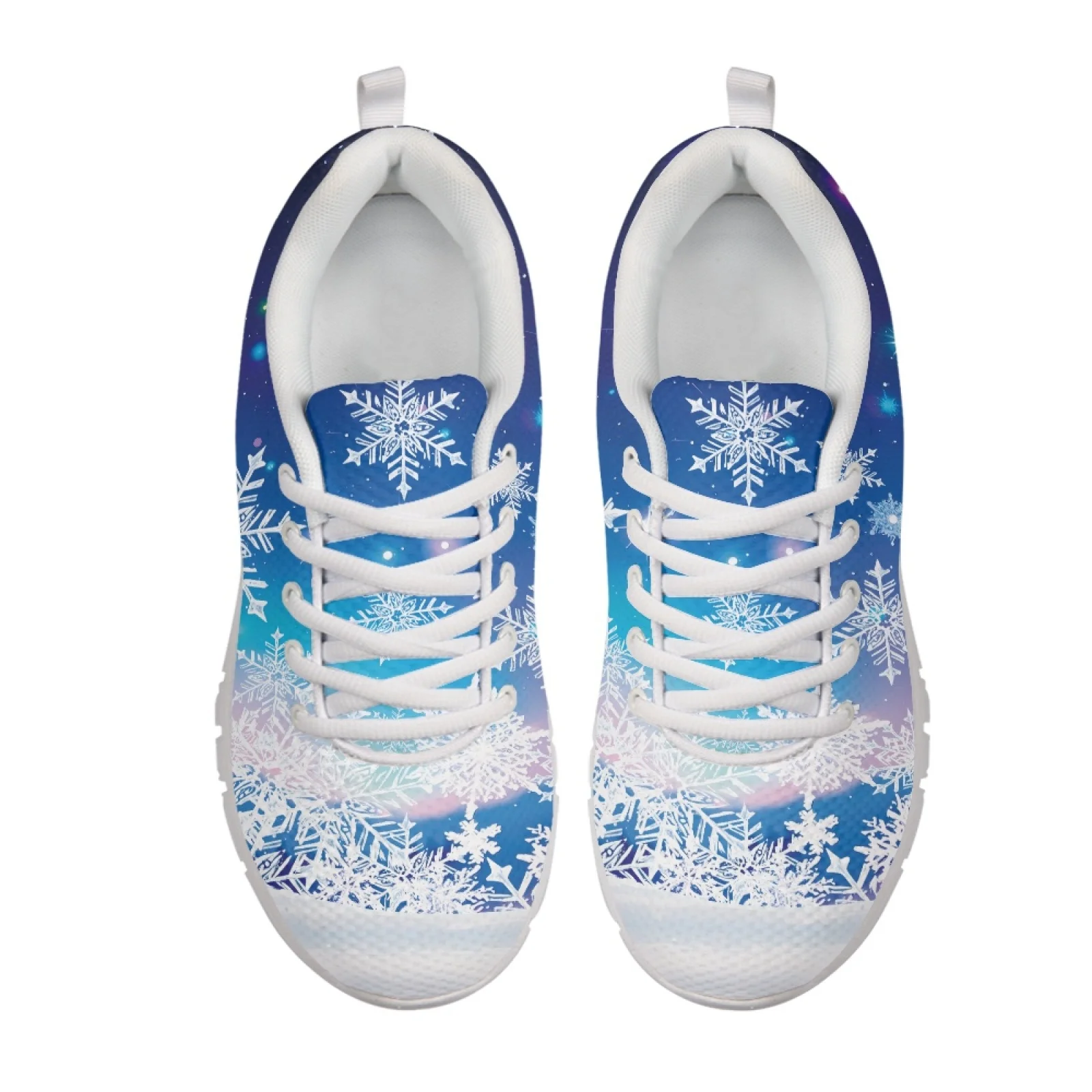Coloranimal Anti-Slip Breathable Running Shoes for Men Mens Athletic Trainers for Travel Snowflake Winter Art