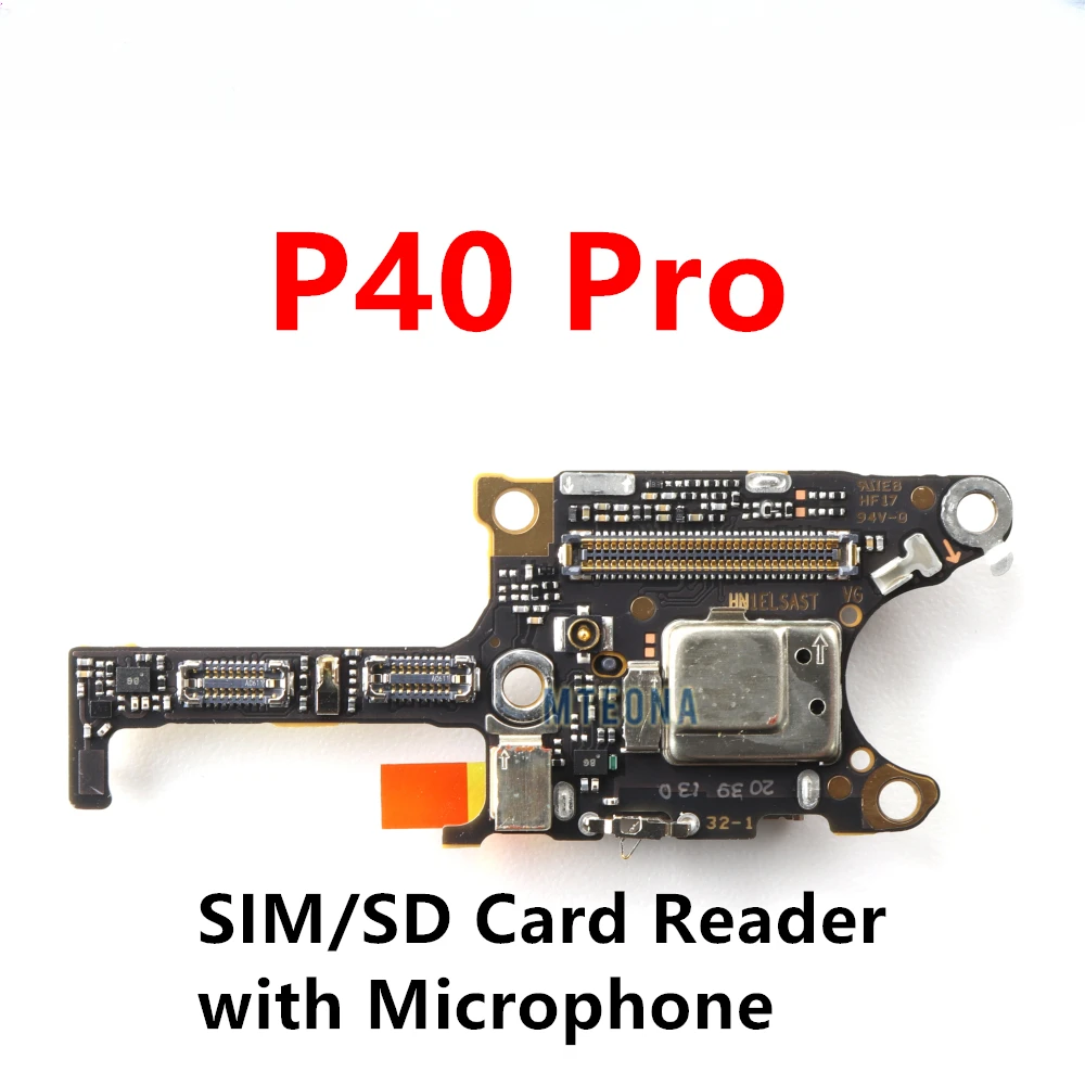 ميكروفون سيم بطاقة حامل صينية مجلس USB شحن حوض كابل مسطح لهواوي P40 برو موصل شريط مرن #2