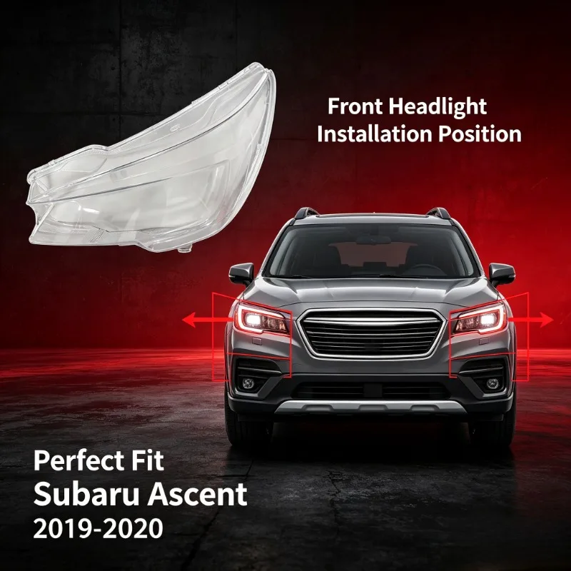 Moggic Headlight Lens Cover For Subaru Ascent 2019-2020 Clear Front Headlamp Anti-yellow Replacement Shell