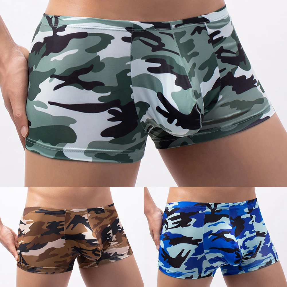 Camouflage Sexy Underwear For Men Boxer Shorts And Underpants Mens Pouch Bulge Shorts Men Boxers Man Pack