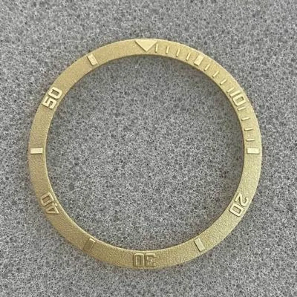 36.5mm Steel Watch Bezel Retro Electroplating Embossed Watch Ring Watch Accessories Outer Diameter 36.5mm Inner Diameter 30.6mm