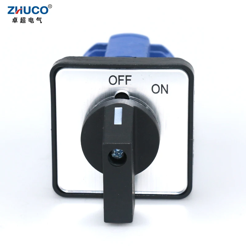 ZHUCO SZW26/LW26-20/C06.3 20A 3 Pole 2 Position 64X64 48X48 Mm Panel Selector Transfer Rotary Cam Universal Switch ON OFF