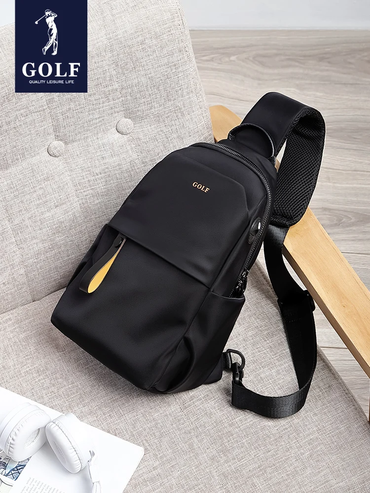 

GOLF chest package man inclined shoulder bag fashion popular logo one shoulder bag large chest bag leisure canvas satchel summer