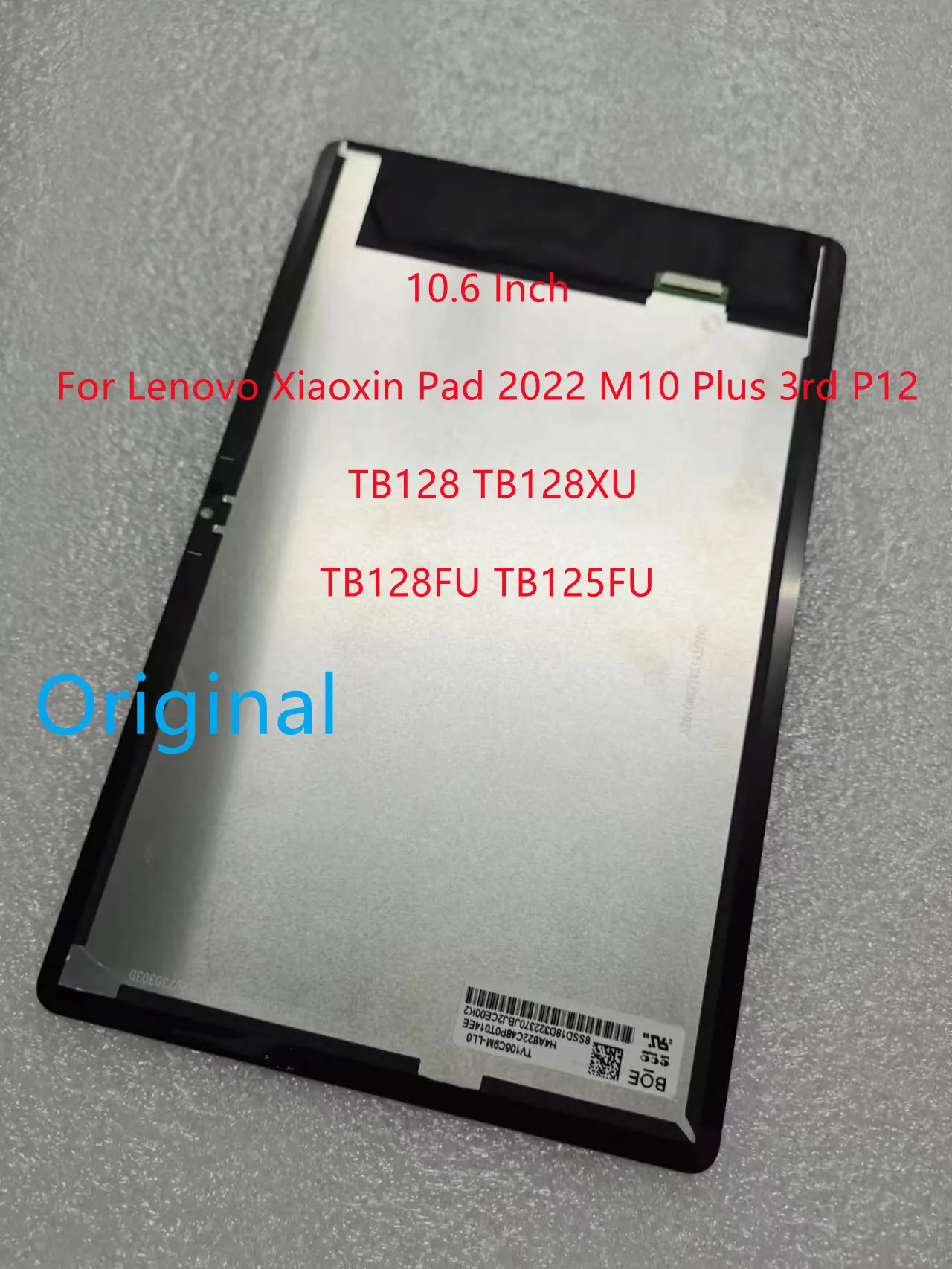 10.6 Inch For Lenovo Xiaoxin Pad 2022 M10 Plus 3rd P12 TB128 TB128XU TB128FU TB125FU LCD Display Touch Screen Digitizer Assembly