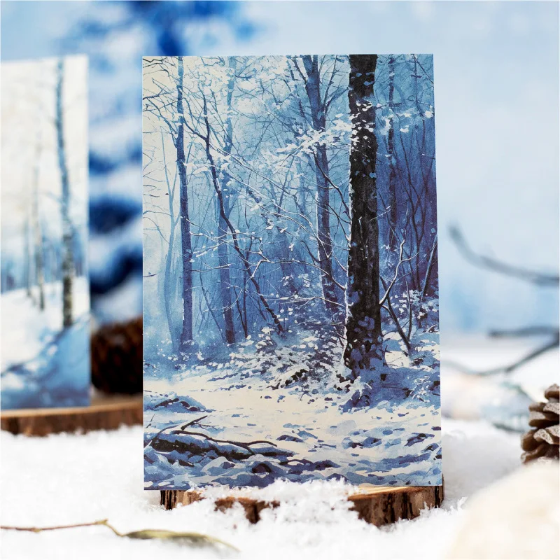 1 Pack(30 sheets) Winter Thoughts Series Paper Decoration Memo Pads Material