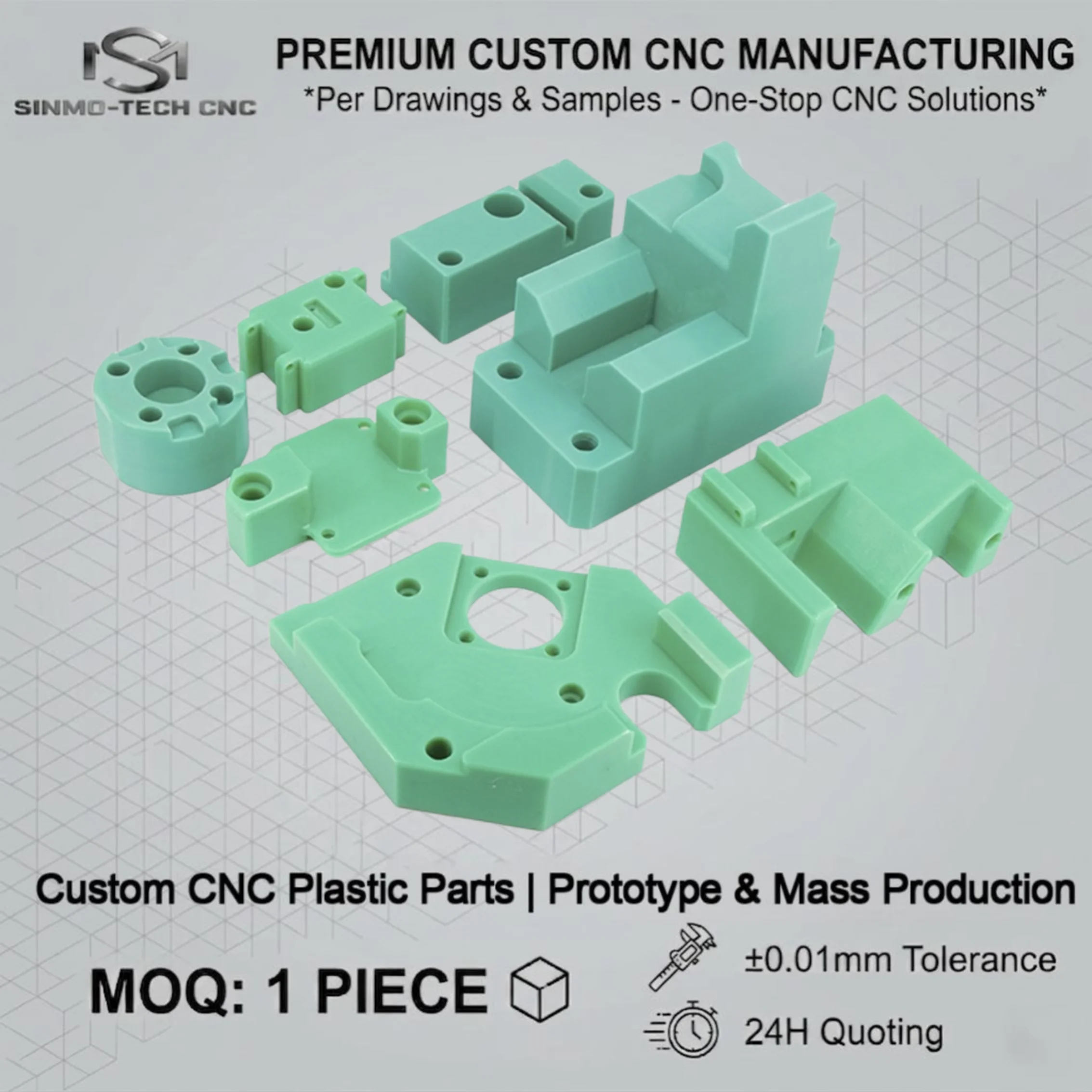 Custom CNC Machining PTFE Parts Chemical Resistant Engineering Plastic CNC Milling Turning OEM Service From Drawings