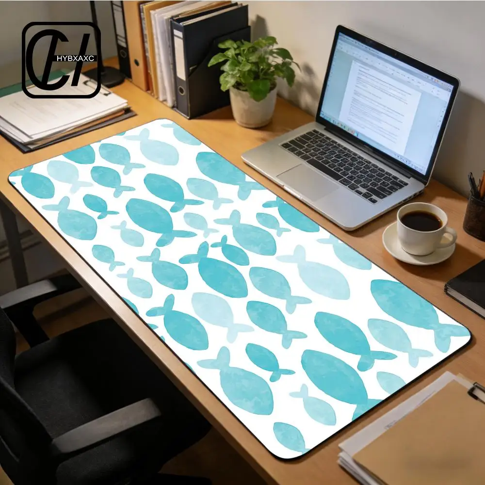 Cartoon fish Printing XL Mouse Pad,Gamer Accessory Hot Large ComputerLock Edge Keyboard Mat, Strange thingDropshipping