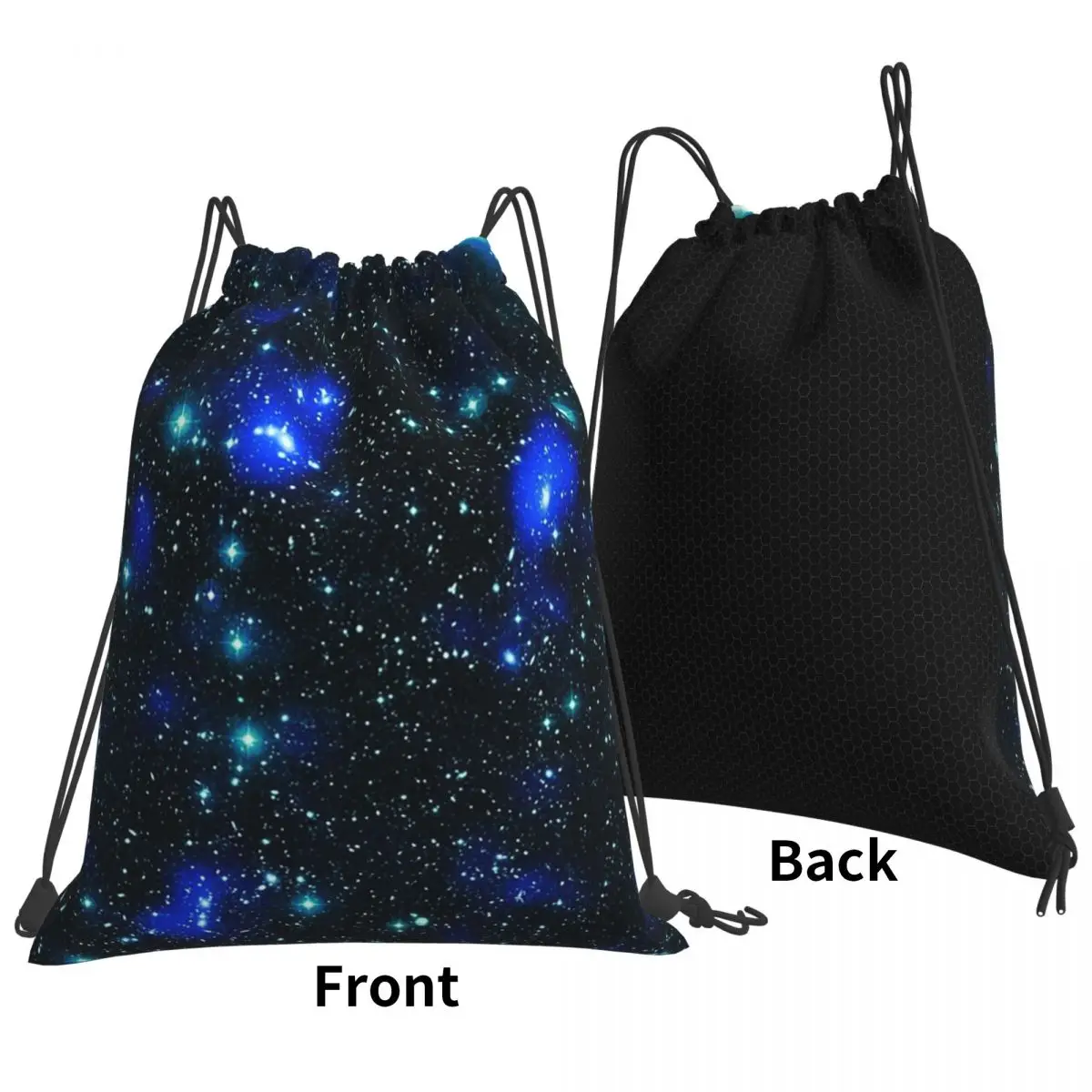 

Constellation Star Clusters Galaxies Print Halloween Backpacks Portable Drawstring Bags Sports Bag Book Bags for Travel Students