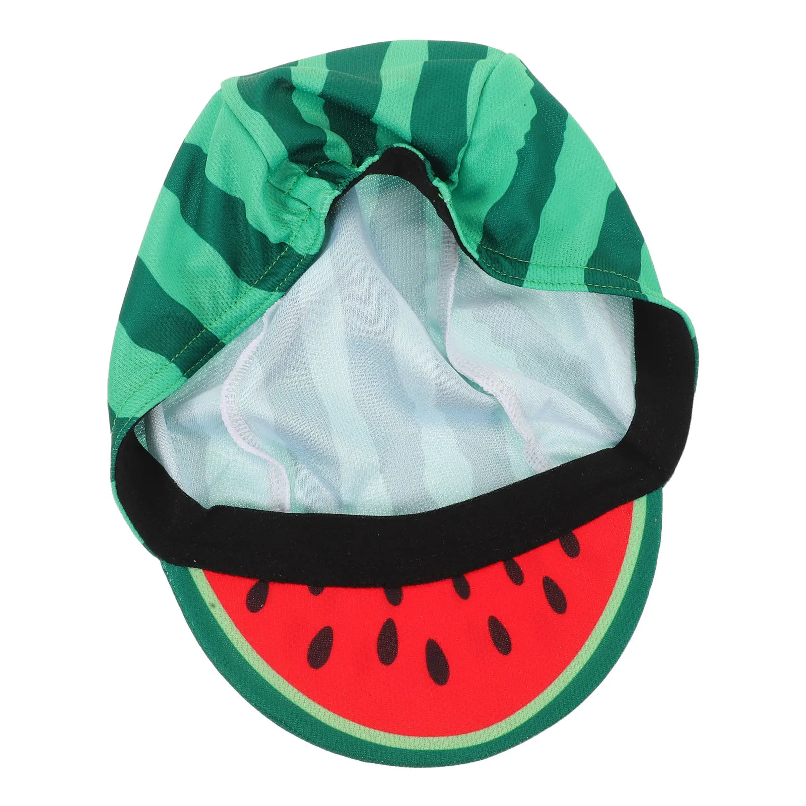 

Funny Cycling Cap Cartoon Watermelon Pattern Breathable Under Liner Sweat Absorbing Lightweight Road Bike Outdoor Sports