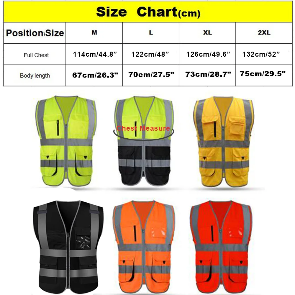 Customized Your Text Logo Reflective motocycle Safety Vest Hi Visibility Construction Work Uniform Security ANSI Class 2