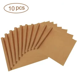 Alfombrilla reutilizable resistente para hornear, hoja de papel a prueba de aceite para repostería, estera para hornear, herramientas de horno, accesorios para hornear, 10 piezas