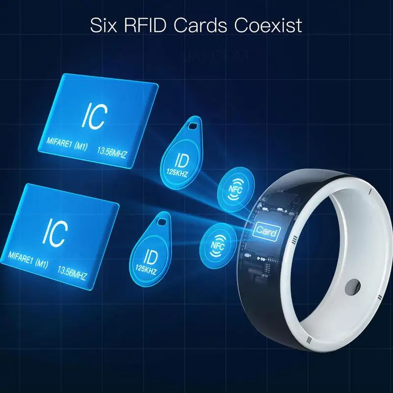 JAKCOM R5 Smart Ring 6 RFID Cards Smart Wearable Device Watch NF C Wear for IOS Androids Mobile Bracelet PC Ewelink Switch Watch