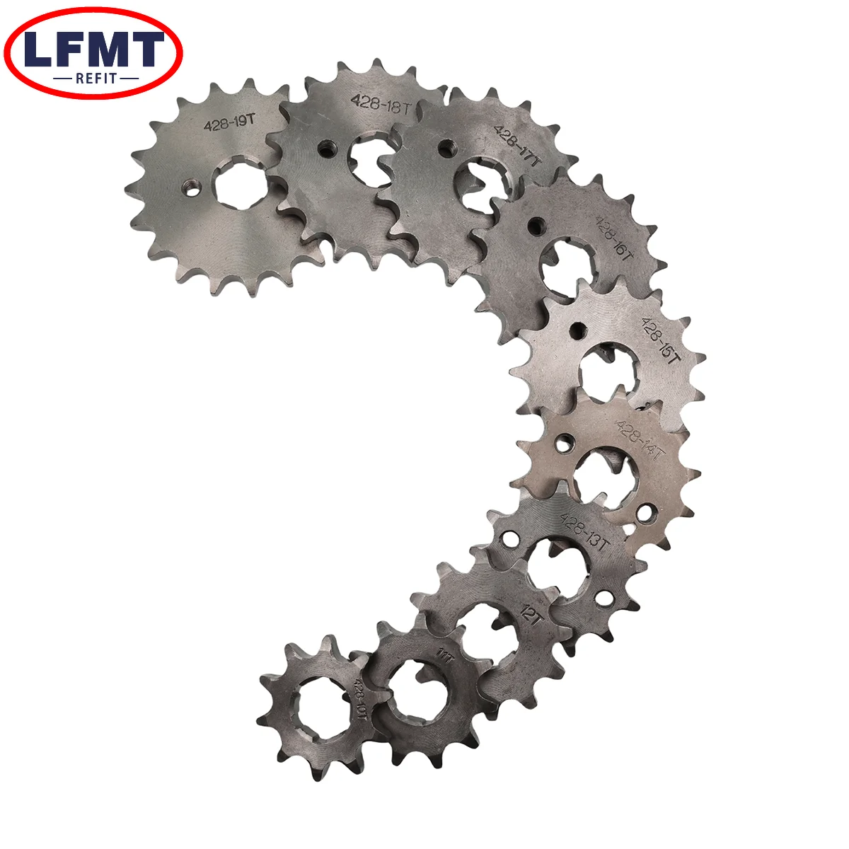 Motorcycle 428# 20mm Front Engine Sprocket 10 11 12 13 14 15 16 17 18 19T Tooth For Steel Bike Quad Go Karts Buggy ATV Dirt Bike