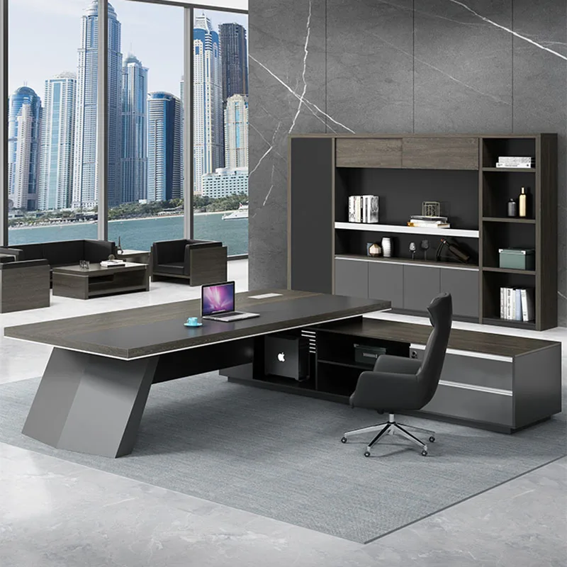 Gaming Writing Desk Wooden Modern Drawers Table Office Desks Computer Work Workstation Scrivania Salvaspazio Office Furniture