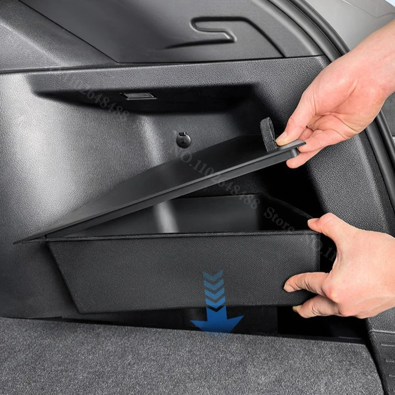 For BYD Seal U Song Plus Dm-i EV Car Trunk Both Side Groove Storage Box ABS Plastic Organizer Buckets Interior Stowing Accessory