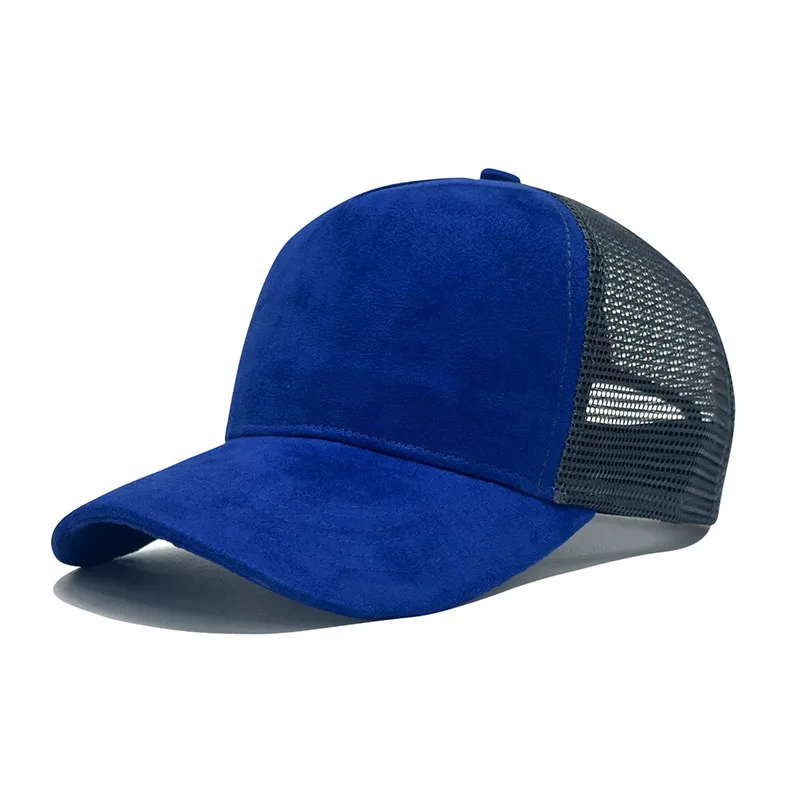Individuell besticktes Logo Wildleder Trucker Cap Sommer Atmungsaktive Mesh Herren Baseballkappe Damen DIY Grafik Sonnenhüte – Detail 14