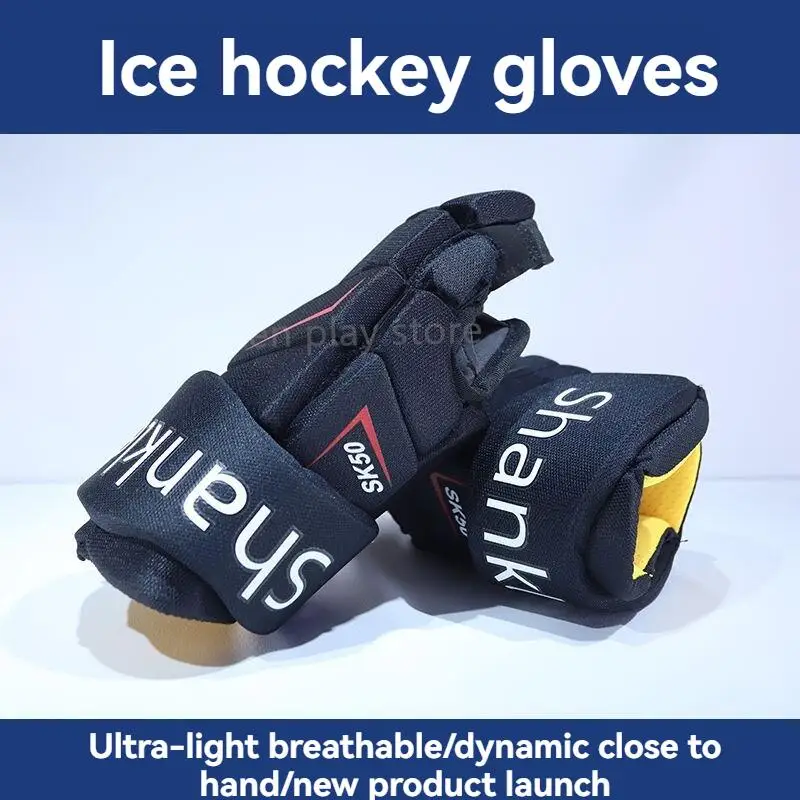 Ice hockey gloves Adult youth children hockey hockey protective equipment Thickened professional light glove ice hockey