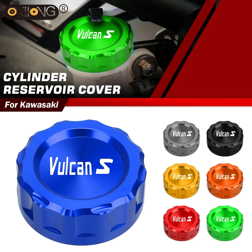 

For Kawasaki Vulcan S ABS Cafe - VN650SAC 2017 Vulcan S ABS - VN650SA Motorcycle CNC Brake Fluid Fuel Reservoir Tank Cap Cover