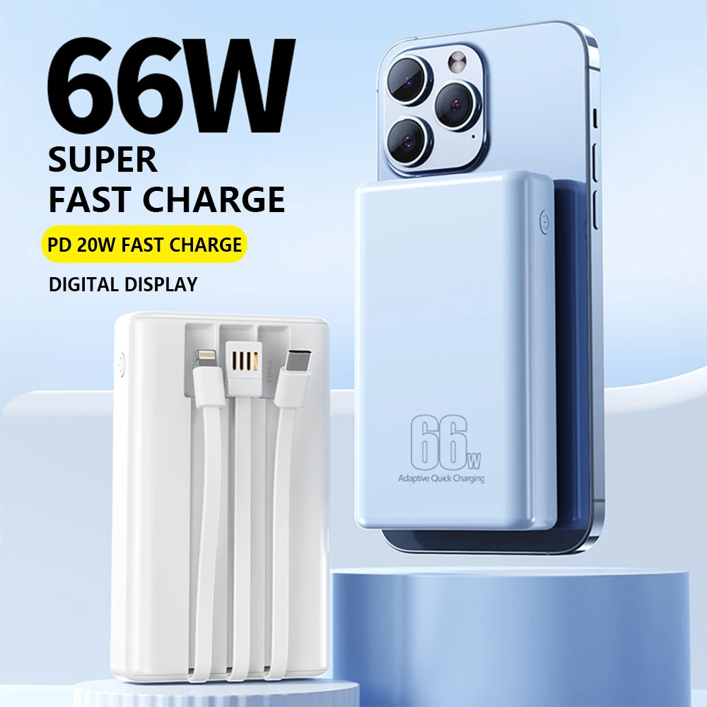 New version of portable power bank 20000mAh high-capacity self-contained super fast charging charging charging treasure