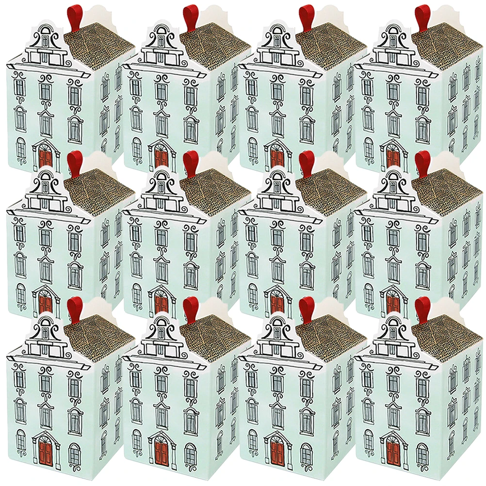 

20pcs Box Wedding Favor House Shaped Gift Packaging Boxes Presents Bridesmaid Birthday Presents Boxes Snack Container