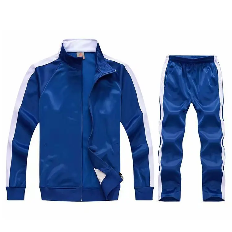 2Pcs Set Men\'s Sweatsuit Sportswear Tracksuit Men Jacket and Pants Sets Training Suit Autumn Winter Spring Sporting Track Suit