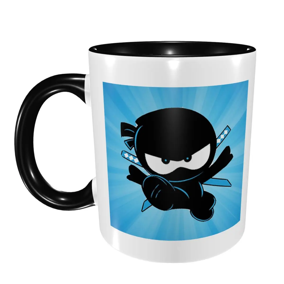 Ninja Kidz Mug Funny Ceramic Coffee Cups Tea Mugs Milk Cup Drinkware Gifts for Woman Man
