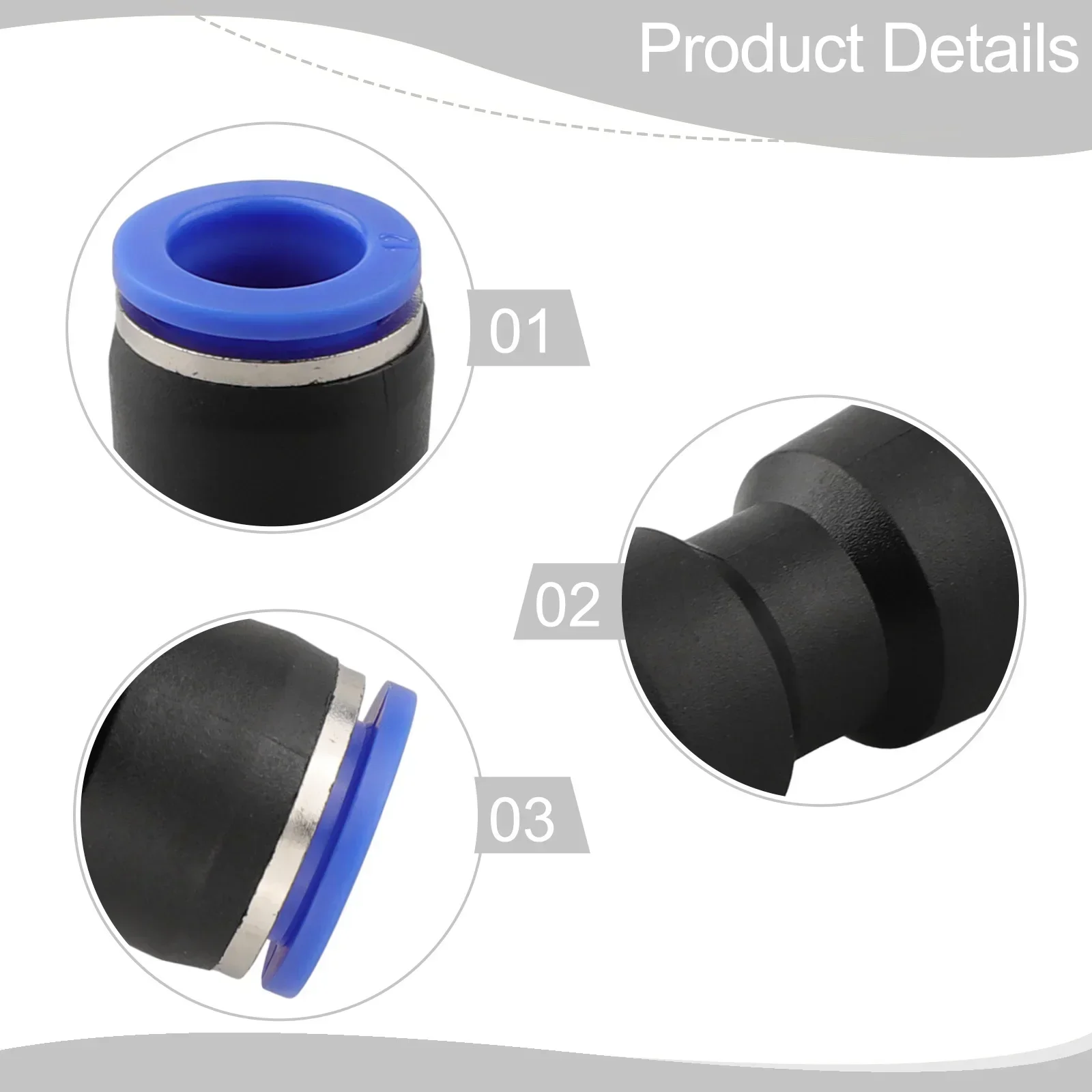 For Auto Repair Air Hose Connectors Automatic Industry Fittings Air Hose Connectors Kit Black Space Saving Design