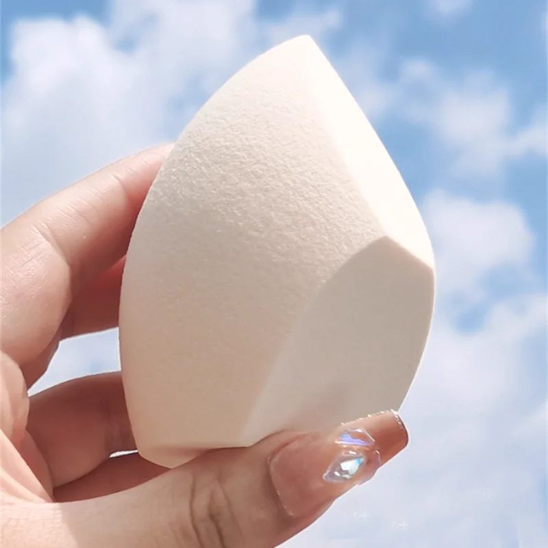 Soffio cosmetico per fondotinta in spugna per trucco di grandi dimensioni Soffio per cipria morbido a tre tagli a doppio uso Soffio per correttore in polvere liscio senza lattice