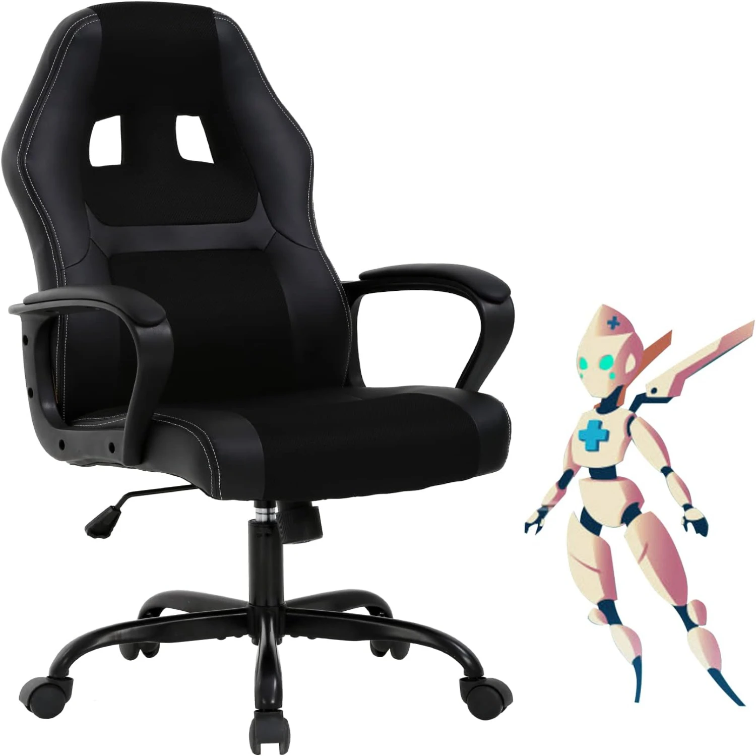 

Gaming Chair PC Office Chair Ergonomic Gamer Chair PU Leather Executive Computer Chair with Lumbar Support High Back Adjustable