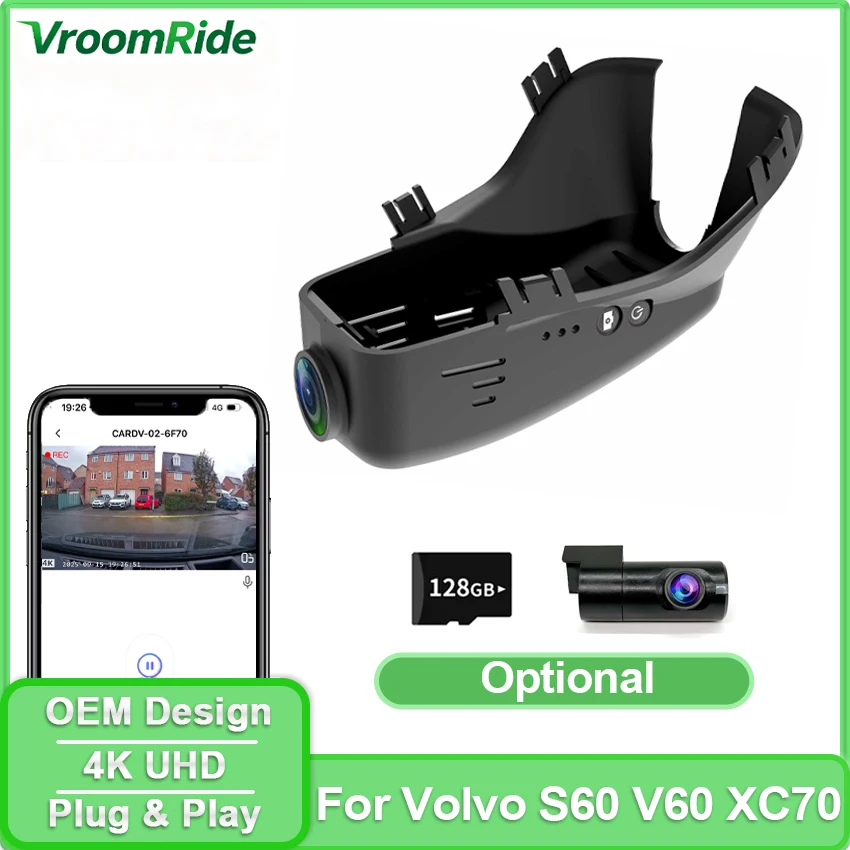 

Plug and play Wi-Fi видеорегистратор Автомобильный видеорегистратор Камеры для Volvo S60 S60L S80 S80L XC70 V60 2012 2013 2014 2015 2016 DashCam HD 4K