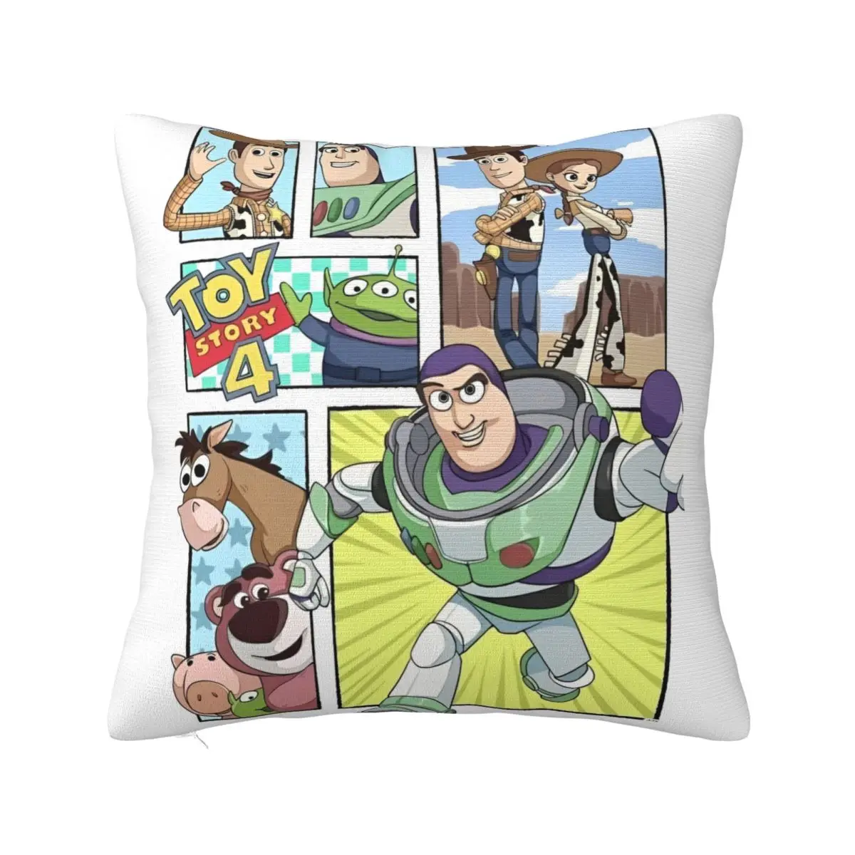 

Toy Story Cartoon Cute Pillowcase Printed Polyester Cushion Cover Gift Woody Buzz Lightyear Pillow Case Cover Home Zippered 40cm