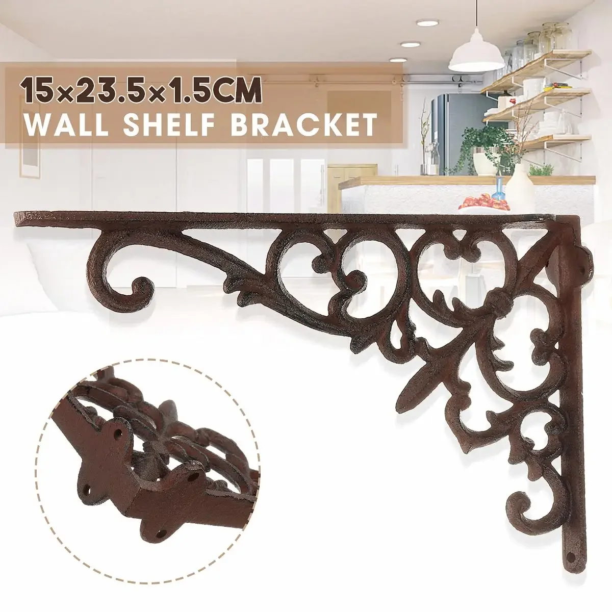 1PCS Triangle Cast Iron Angle Bracket Heavy Support Adjustable Wall Mount Shelf Table Bracket Furniture DIY Hardware Decoration