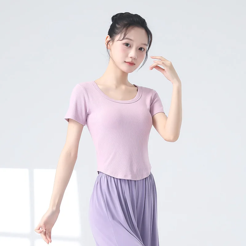 Одежда для современного танца, тренировочная одежда, женские топы, новые летние модели, ежедневная тренировка тела, самосовершенствование взрослых.